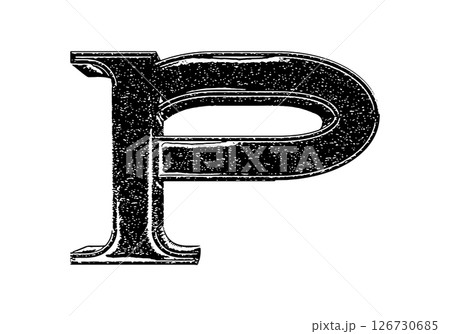 Vector rough font. Black accident letter. 126730685