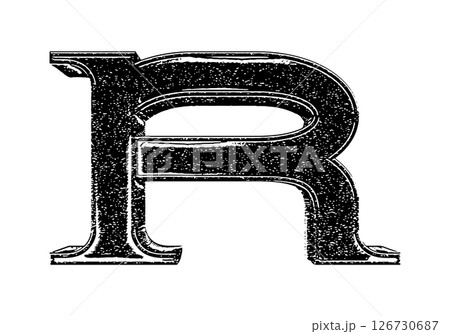 Vector rough font. Black accident letter. 126730687
