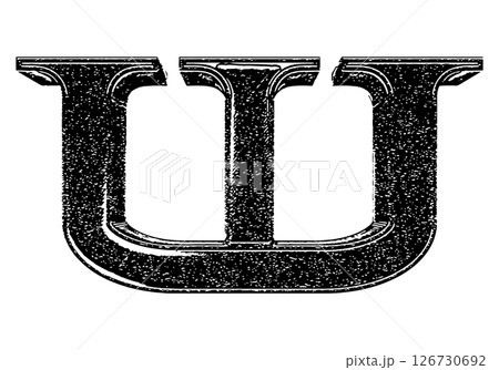 Vector rough font. Black accident letter. 126730692