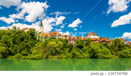 Panoramic view of Novo Mesto, a city in Slovenia Panoramic view of Novo Mesto, a city in Slovenia 126730706