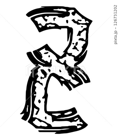 Grungy vector font. Art lettering. Grungy vector font. Art lettering. 126731202
