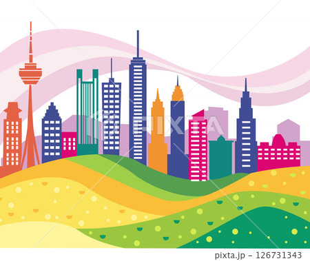 Abstract illustration of Modern City Skyline 126731343