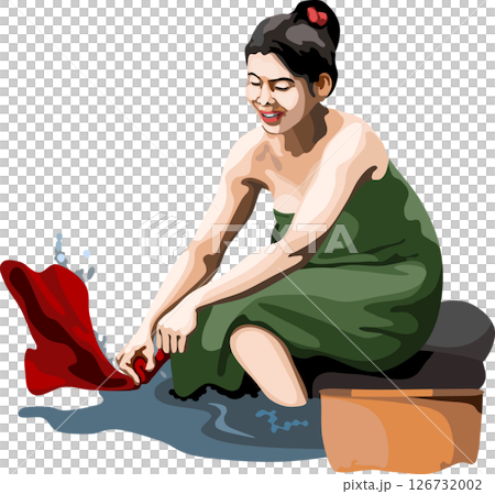 Sexy Village Girl Washing Clothes Sexy Village Girl Washing Clothes 126732002