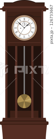 シンプルな壁掛け時計のイラスト シンプルな壁掛け時計のイラスト 126733667