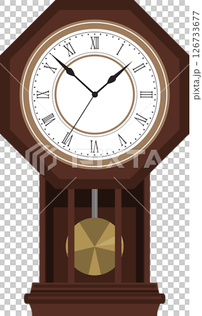 Simple wall clock illustration 126733677