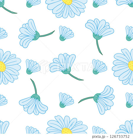 Seamless cute pattern. Pattern for textiles in hand draw style Seamless cute pattern. Pattern for textiles in hand draw style 126733752