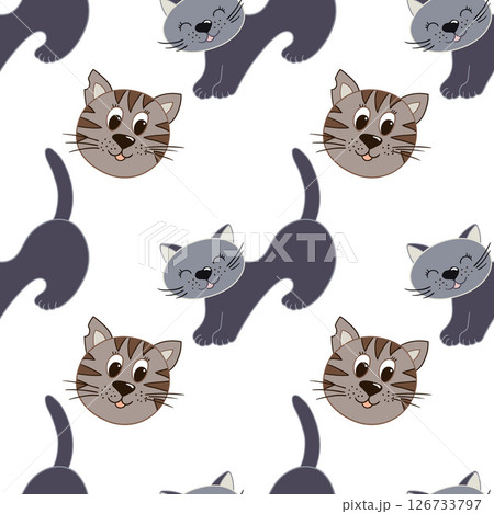 Seamless cute pattern. Pattern for textiles in hand draw style 126733797