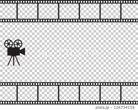 Frame taken with a black and white film camera 126734158