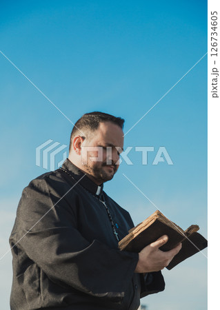 Parson Reading The Sacred Words Of God  126734605