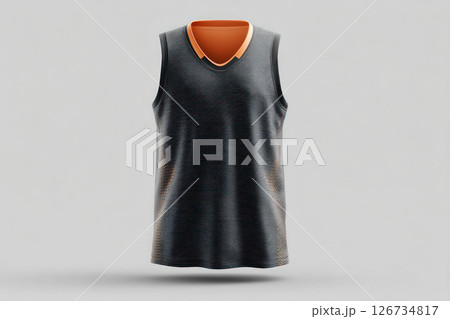 Explore a dynamic basketball shooting shirt mockup showcasing vibrant colors and sporty design. 126734817