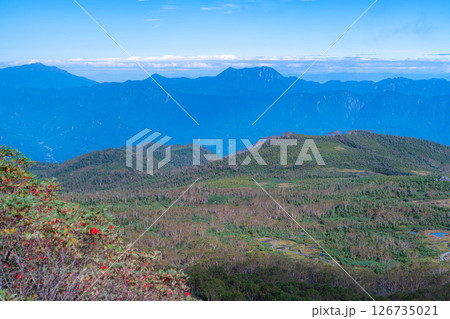 【山岳素材】初秋の頃の天狗原と雲海【長野県】 【山岳素材】初秋の頃の天狗原と雲海【長野県】 126735021