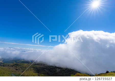 【山岳素材】初秋の頃の天狗原と雲海【長野県】 126735027