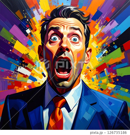 激怒しているサラリーマン　イラスト 126735186