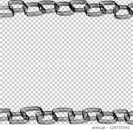 アンティーク調の黒いチェーンフレーム 126735592