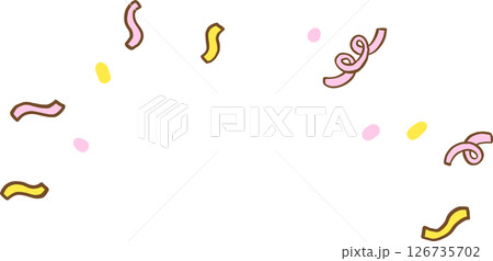 Pink Confetti Cartoon Illustration Pink Confetti Cartoon Illustration 126735702