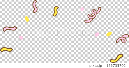 Pink Confetti Cartoon Illustration 126735702
