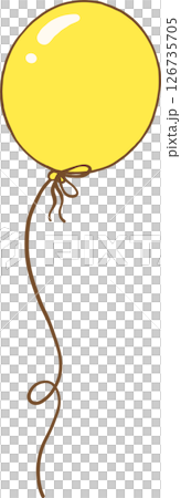 Illustration of a Yellow Balloon 126735705