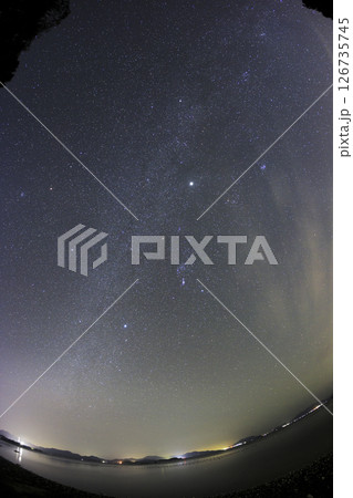 瀬戸内の秋の星景 オリオン座と冬のダイヤモンド 瀬戸内の秋の星景 オリオン座と冬のダイヤモンド 126735745