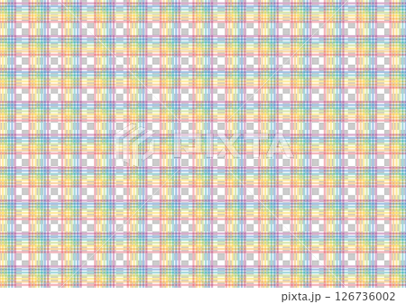 虹色のチェック柄壁紙 126736002