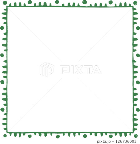 オリーブグリーンのエスニック風ドットフレーム 126736003