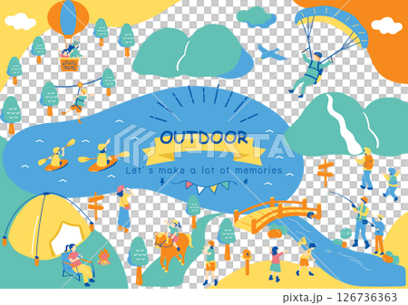 アウトドアを楽しむ人達 アウトドアを楽しむ人達 126736363