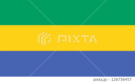 Illustration of Gabon national flag	 126736457