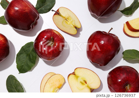 Red apples, concept of fresh and healthy food Red apples, concept of fresh and healthy food 126736937