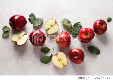 Red apples, concept of fresh and healthy food 126736945