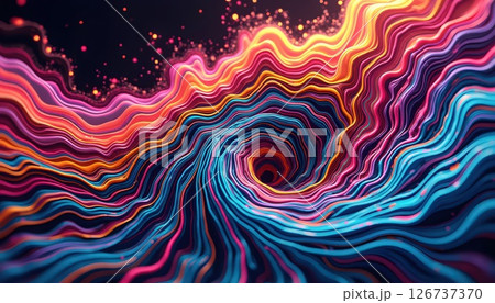 a close up of a colorful swirly background with a sun a close up of a colorful swirly background with a sun 126737370