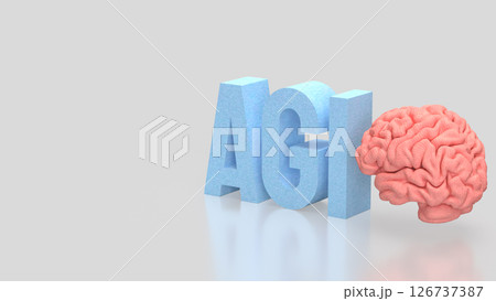 The AGI stands for Artificial General Intelligence technology concept 3d Rendering. The AGI stands for Artificial General Intelligence technology concept 3d Rendering. 126737387