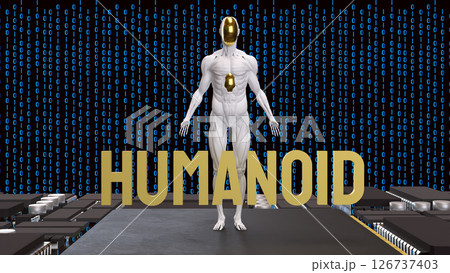 The Humanoid for Technology and sci concept 3d Rendering. 126737403