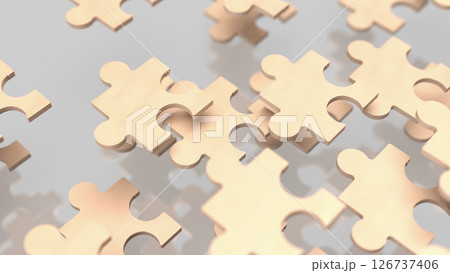 The jigsaw puzzle game for Business or  Teamwork concept 3d Rendering. 126737406
