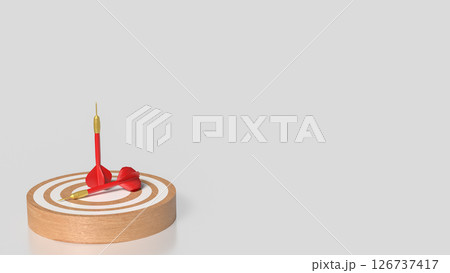 The Red darts and Blue eye target for Business concept. The Red darts and Blue eye target for Business concept. 126737417