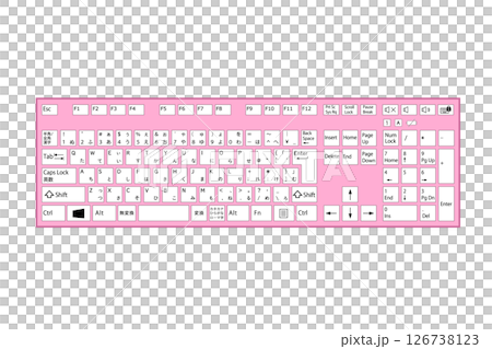 鮮やかピンク色キーボードのイラスト素材 ベクターデスクトップ型 シンプル 鮮やかピンク色キーボードのイラスト素材 ベクターデスクトップ型 シンプル 126738123