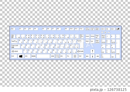 Realistic desktop computer keyboard material illustration Vector design Blue Navy blue Realistic desktop computer keyboard material illustration Vector design Blue Navy blue 126738125