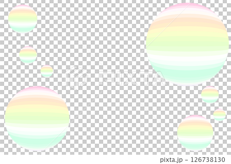カラフル虹色の丸いシャボン玉フレーム枠背景イラスト 球体 パステルポップ カラフル虹色の丸いシャボン玉フレーム枠背景イラスト 球体 パステルポップ 126738130