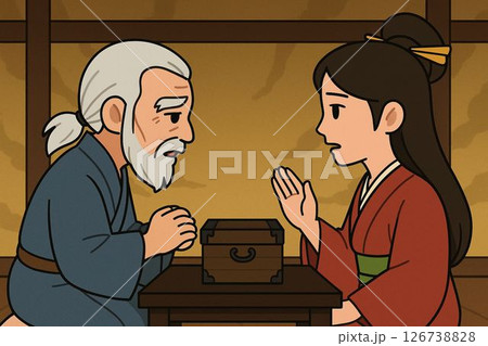 乙姫が玉手箱の意味を語るシーン 126738828