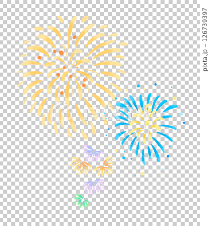 Vector illustration of fireworks on transparent background Vector illustration of fireworks on transparent background 126739397