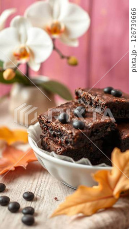 chocolate cake with meringue 126739666