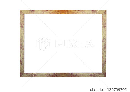 Wooden frame or Photo frame isolated on white background 126739705