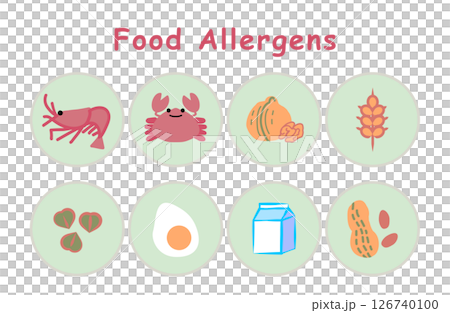 8 specific raw materials - color illustration 126740100