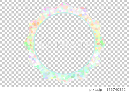 Stylish cute circular frame illustration material refreshing light blue rainbow colorful vector png Stylish cute circular frame illustration material refreshing light blue rainbow colorful vector png 126740522