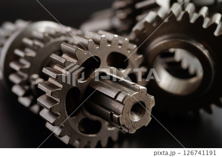 Metal gear wheel engine car and bike, mechanic industry. Metal gear wheel engine car and bike, mechanic industry. 126741191