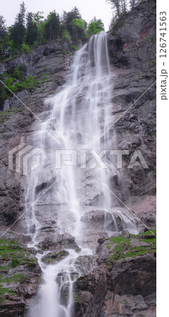 Rothbach Waterfall near Konigssee lake in Berchtesgaden National Park, Germany 126741563