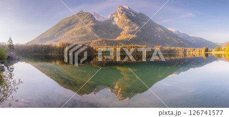 View of Hintersee lake in Berchtesgaden National Park Bavarian Alps, Germany View of Hintersee lake in Berchtesgaden National Park Bavarian Alps, Germany 126741577