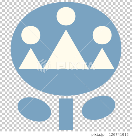 花のアイコン-3-ブルー 126741913