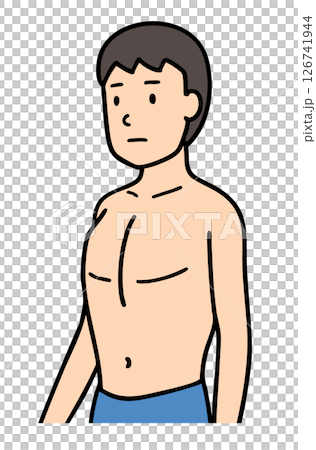 胸腔寬闊的男性,COPD 呼吸系統疾病的體徵 胸腔寬闊的男性,COPD 呼吸系統疾病的體徵 126741944