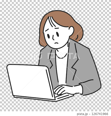Woman having trouble working in the office 126741966