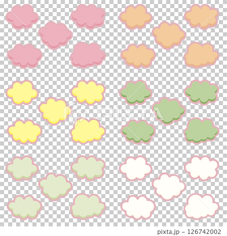 Cute cloud pop decoration material Fluffy Mofumofu Harajuku style Ice cream 126742002