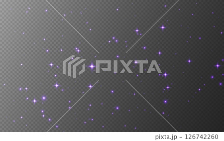 Purple sparkling stars, shiny particles light...のイラスト素材 [126742260] - PIXTA